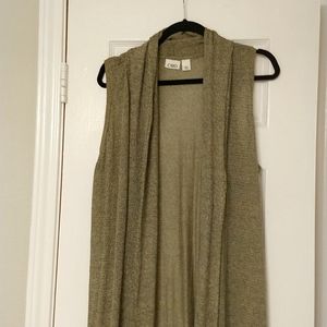 Open front sleeveless cardigan